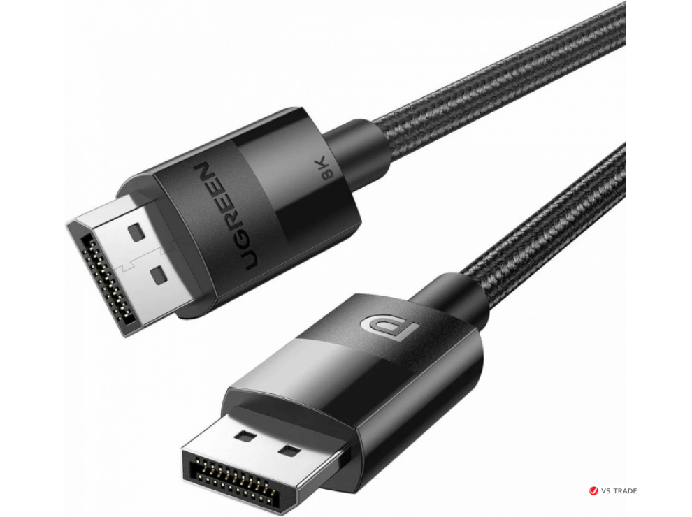 Кабель Ugreen DP114 DisplayPort 1.4, 8K/60hz 4K/144Hz , 1,5m (Black) 80391