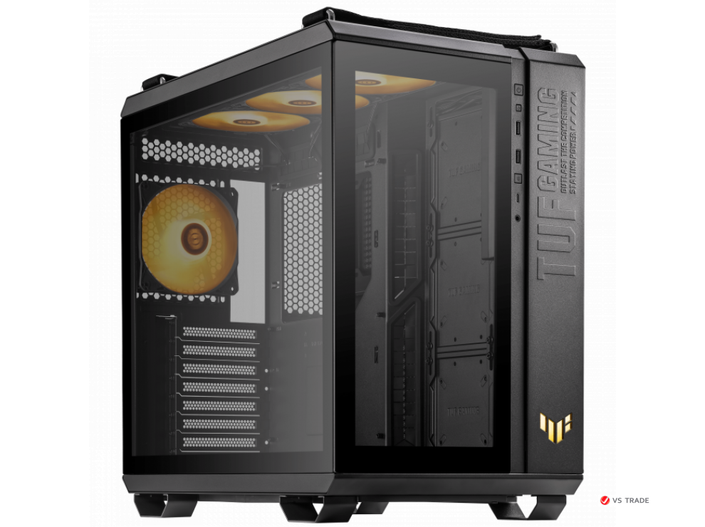 Корпус ASUS TUF GAMING GT502 PLUS TG ARGB, ATX/micro ATX/Mini ITX, USB 3.2, Type-C, без БП, Черный