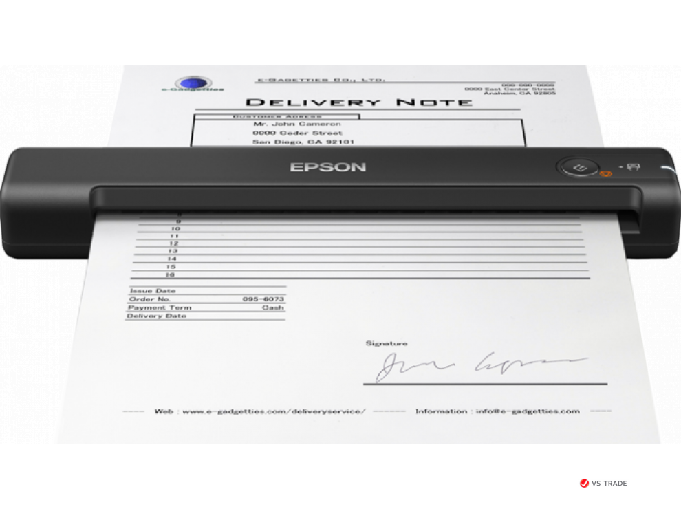 Сканер мобильный Epson WorkForce ES-50 B11B252401, А4, 5,5 сек/А4, питание от USB, 600 DPI x 600 DPI