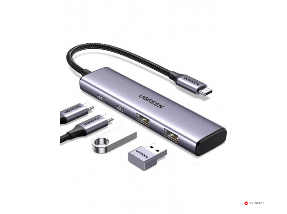 HUB UGREEN CM473 15395 USB-C To 2xUSB-A + 2xUSB-C 5Gbps