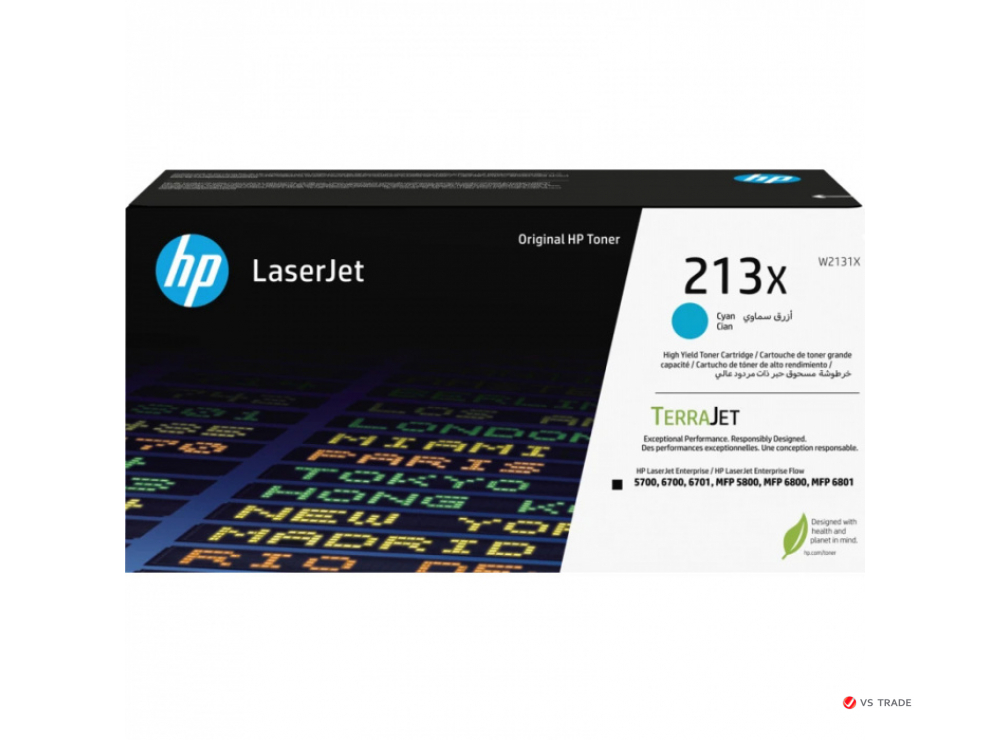 Лазерный картридж HP W2131X HP голубой 213X для HP LJ Ent SFP 5700, 6700, MFP 5800, 6800 (6000 стр)