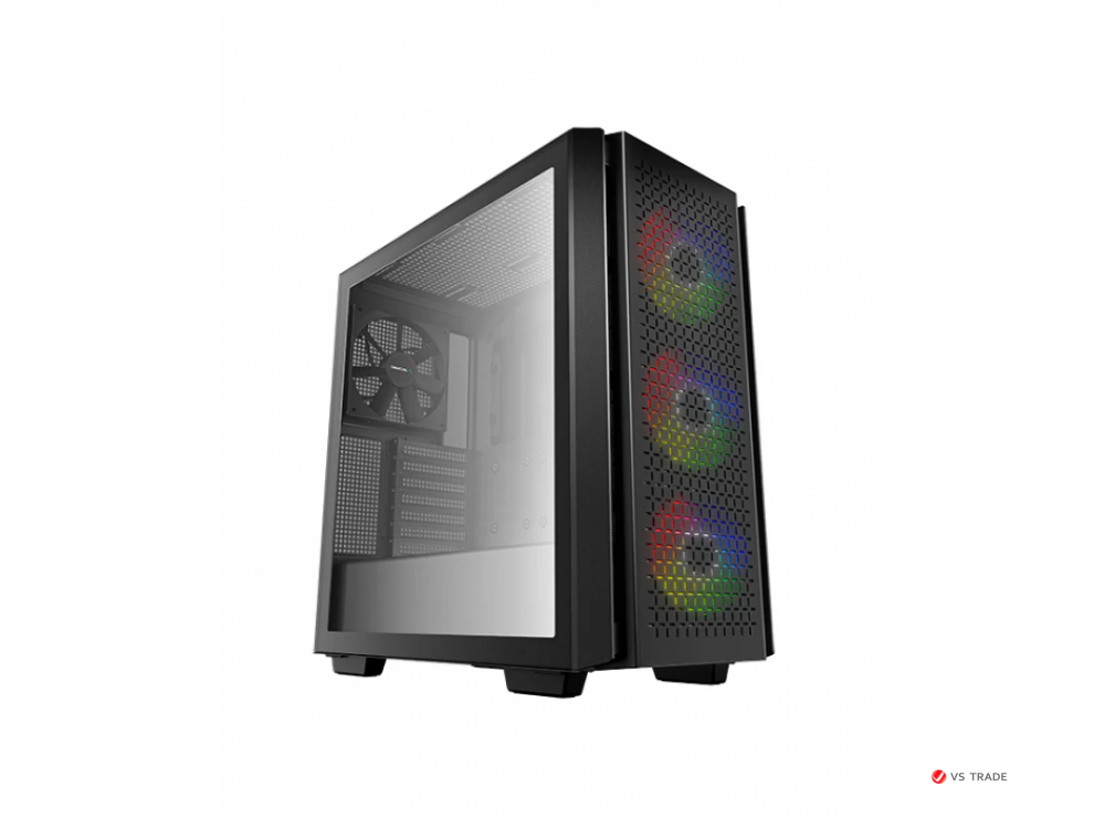 Koрпус Deepcool CG560 R-CG560-BKAAE4-G-1 E-ATX/ATX/Micro ATX,USB3.0*2,3*120mm ARGB/1*140mm,HD-Audio+Mic ,Без Б/П, Чёрный