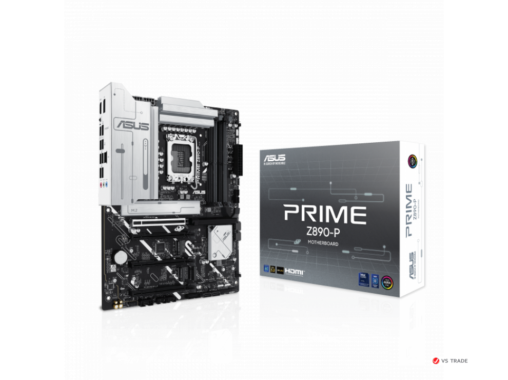 Сист.плата ASUS PRIME Z890-P, Z890, 1851, 4xDDR5, PCI-E x16, M2, SATA, DP, HDMI, USB-C 20GBps, BOX