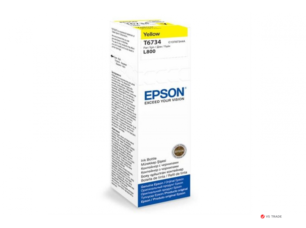 Контейнер с чернилами Epson C13T67344A L800 Yellow ink bottle 70ml_Z