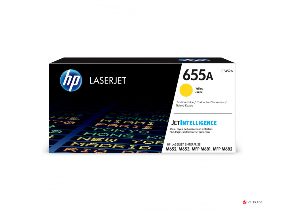 Картридж лазерный HP CF452A LaserJet 655A, оригинальный, желтый