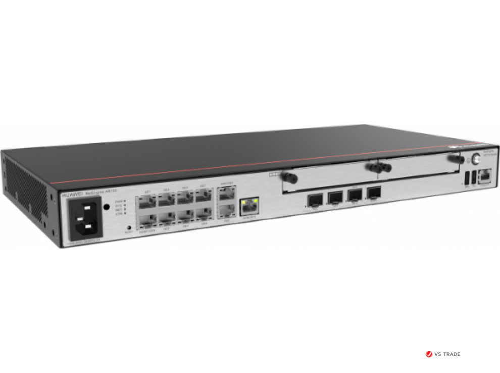 Маршрутизатор Huawei AR730 (2xGE combo WAN, 1xSFP+ WAN, 8xGE LAN, 1xGE combo LAN, 2xUSB, 2xSIC, 1200 users, 6Gbps)