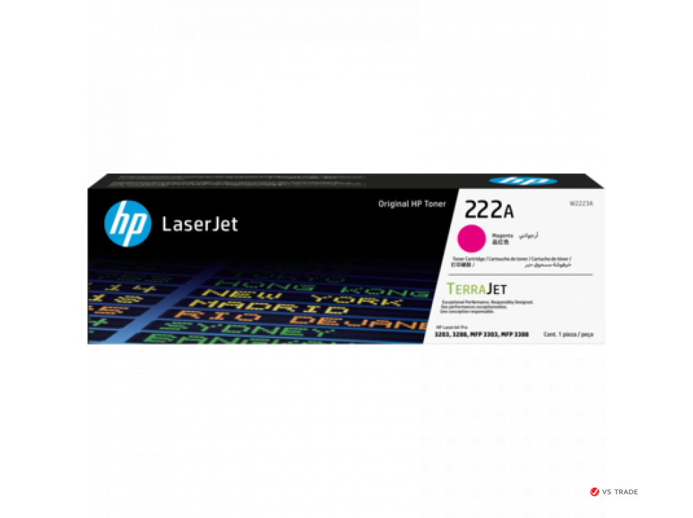 Лазерный картридж HP W2223A пурпурный  222A для HP LJ3303/LJ3203 (1200 стр)