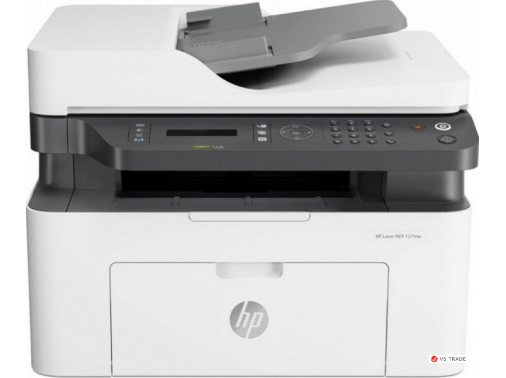 МФУ HP 4ZB84A Laser MFP 137fnw, печать 1200x1200dpi, копир 600x600dpi, сканер 1200x1200dpi, факс 300x300dpi, USB