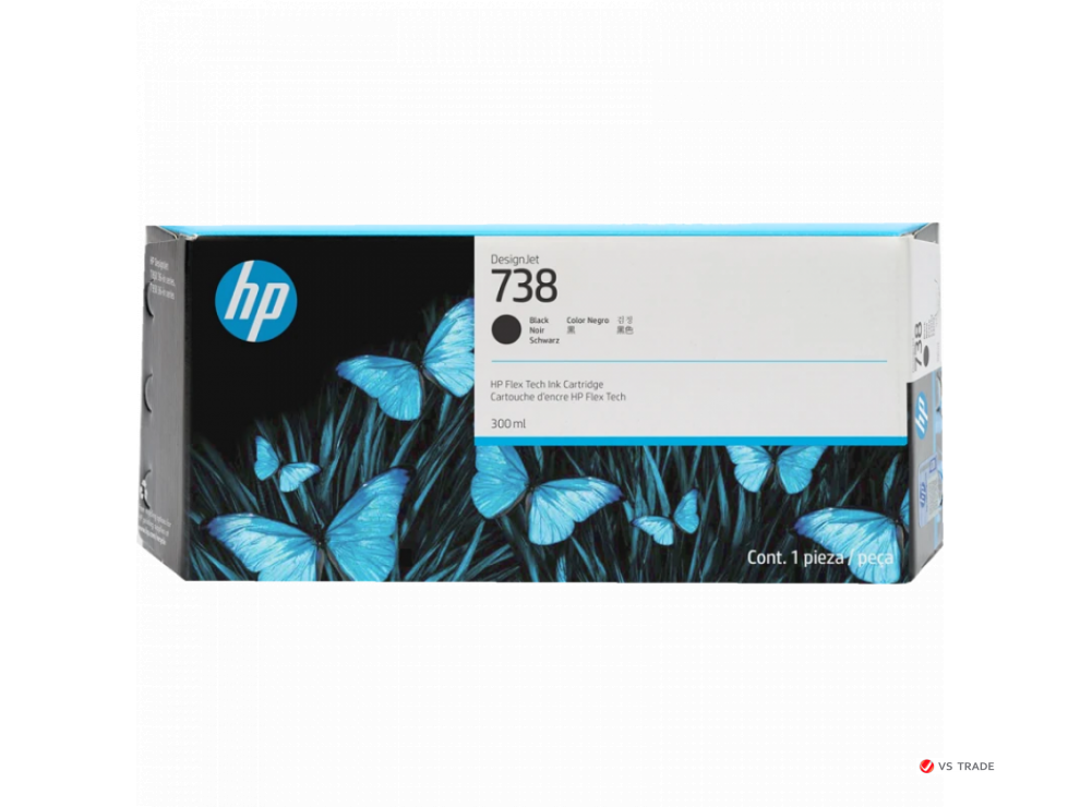 Струйный картридж HP 738 498N8A черный 300 мл  для HP DesignJet T850, T950