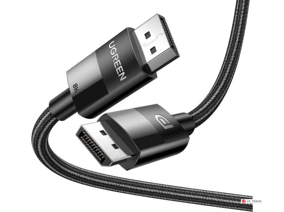 Кабель Ugreen DP114 DisplayPort 1.4, 8K/60hz 4K/144Hz , 2m 80392