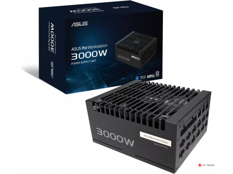 Блок питания для рабочих станций ASUS-PRO-WS-3000P, 3000W, Full Modular, 80+ PLATINUM, BOX