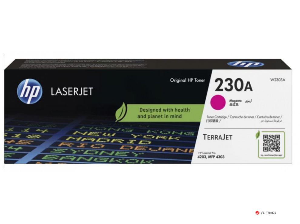 Картридж лазерный HP W2303A 230A Magenta LaserJet Toner, на 1800 страниц