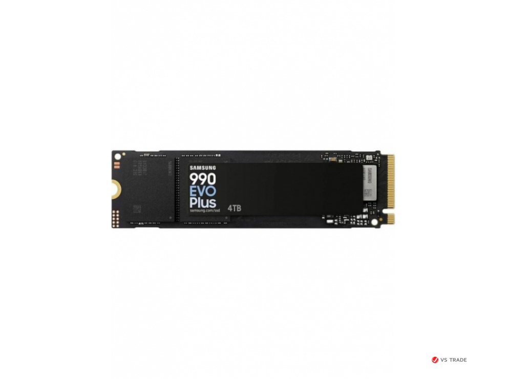 Твердотельный накопитель SSD Samsung 990 EVO Plus, M.2, 4TB, read 7250 MB/s, write 6300 MB/s, PCIe 4.0, TLC