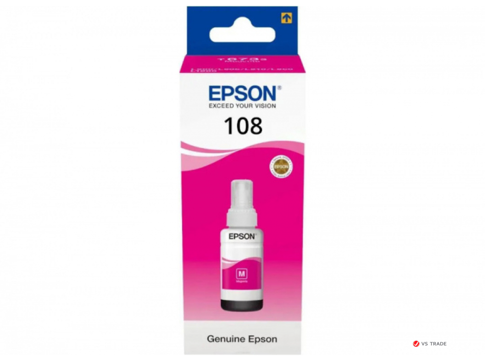 Контейнер с чернилами Epson C13T09C34A 108 EcoTank Magenta 70 ml