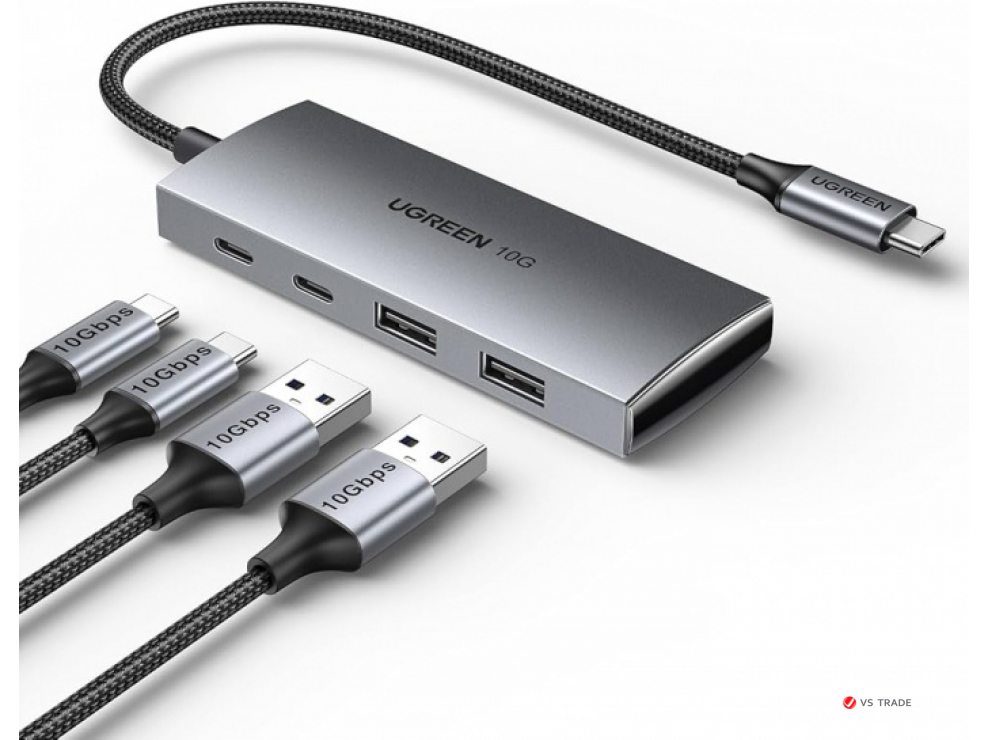 HUB UGREEN CM480 30758 USB-C To 2xUSB-A + 2xUSB-C 10Gbps