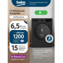 Стиральная машина Beko Black, 6,5 кг, 15 программ, глубина 44 см WSPE6H616A