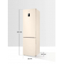Холодильник Samsung (высота 2010 мм, 269 л, 98л, Бежевый) RB37A5200EL/WT