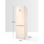 Холодильник Samsung (высота 2010 мм, 269 л, 98л, Бежевый) RB37A5491EL/WT