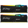 Набор модулей памяти Kingston Beast Black RGB 32 ГБ, DDR 5, 6400 МГц, 1.4 В, CL32, KF564C32BBEAK2-32