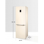 Холодильник Samsung (высота 1850 мм, 230 л, 98 л, Бежевый) RB33A32N0EL/WT