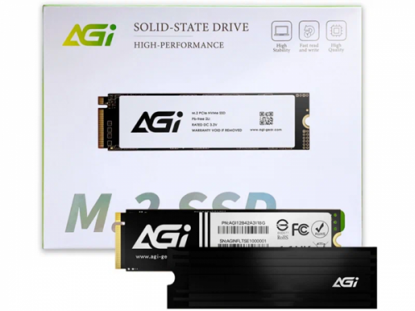 Твердотельный накопитель AGI AI828 1Tb, M.2 2280, PCIe 4.0 x4, NVMe, M.2, Read 7400/Write 5200 Mb/s, AGI1T0G44AI828-CB