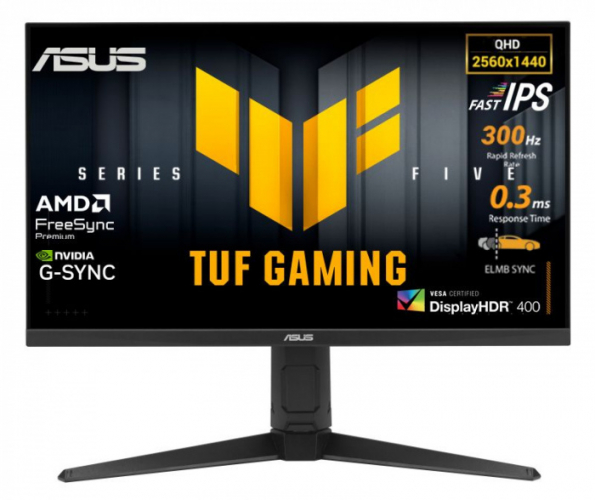 Монитор ASUS VG27AQML5A 27" IPS,16:9 QHD(2560x1440x300Hz),300cd/m2,1300:1,178/178,0.3ms,2HDMI,DP,Sp2W,USB Hub,HDR10,HAS