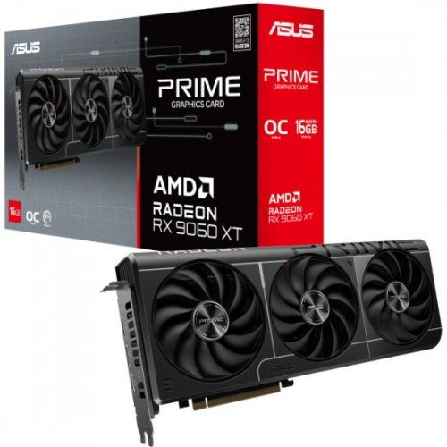 Видеокарта ASUS PRIME-RX9060XT-O16G, 16GB GDDR6 OC Edition, 128bit, HDMI, DP, BOX