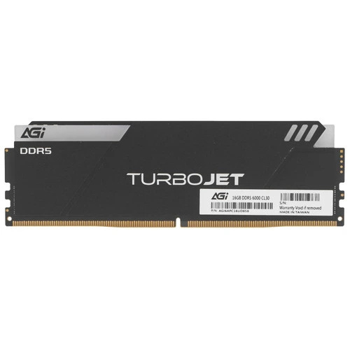 Модуль памяти AGI Turbojet RGB DIMM DDR5, 16Gb 6000MHz, CL30, AGI6APC16UD858-SR, Retail