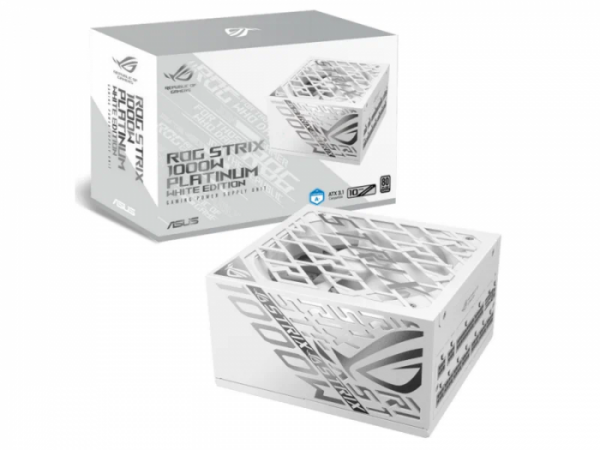 Блок питания ASUS ROG-STRIX-1000P-GAMING-WHITE, 1000W, 80Plus Platinum, Full Modular, RGB, WHITE, BOX