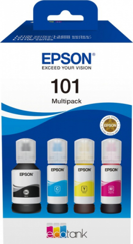 Набор чернил Epson EcoTank 101 C13T03V64A 4-colour Multipack (337 ml)