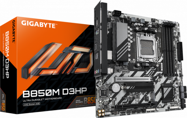 Сист.плата Gigabyte B850M D3HP, B850, AM5, 4xDDR5, 2xPCI-E x16, M2, HDMI, 2xDP, BOX