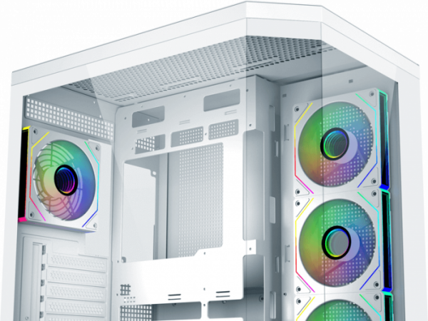 Корпус FSP U580-WA, ULTRA Tower ATX, ATX(BTF), M-ATX, Mini-ITX, VGA up to 415mm, 7xARGB FAN,White