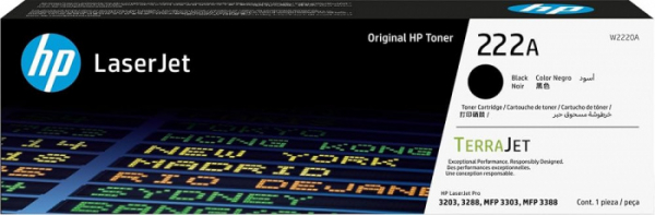 Лазерный картридж HP W2220A черный  222A для HP LJ3303/LJ3203 (1300 стр)
