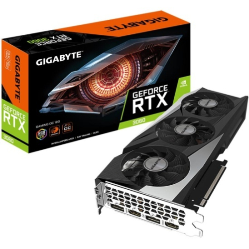 Видеокарта Gigabyte RTX 3060 {GV-N3060GAMING OC-12GD}, 12Gb/192bit GDDR6, 2xHDMI 2.1, 2xDP 1.4a, BOX