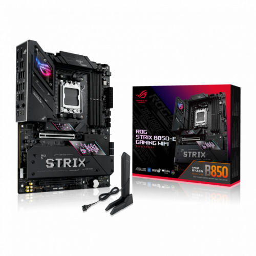 Сист.плата ASUS ROG STRIX B850-E GAMING WIFI, B650, AM5, 4xDDR5, 2xPCI-E x16, 5xM2, SATA, HDMI, DP, USB 4, WIFI7, BOX