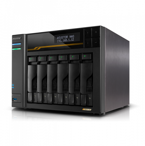 Сетевой накопитель ASUSTOR AS6806T 6-bay NAS server 16GB DDR5 AMD Ryzen V3C14 - 2x 10 GbE + 2x 5 GbE.