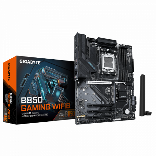 Сист.плата Gigabyte B850 GAMING WF6, B850, 4xDDR5, PCI-E5 x16, 3xM.2, SATA6, HDMI, DPx2, Wi-Fi6E, LAN2.5GbE, BOX