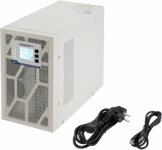 ИБП Ippon Na+ TAE 2000 2000W/Tower online/батарея 12V 4,8Ah*6/USB-B /RS-232/EPO/4 euro роз/ЖК-дисплей/поддержка SNMP/Бел