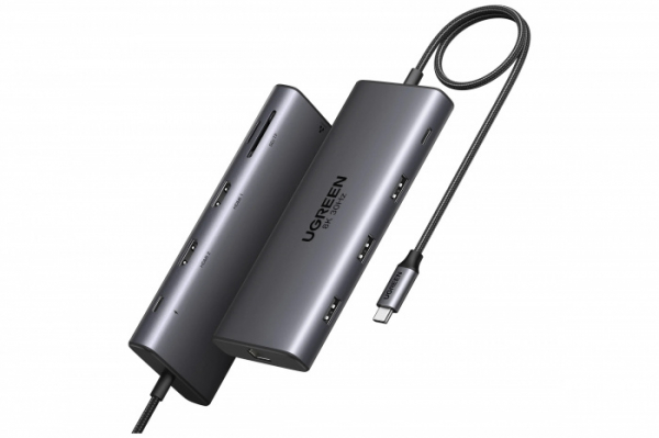 Hub UGREEN CM639 8-in-1 USB-C to 2*HDMI(4K@60Hz)+DP+2C2A+PD(100W 35625