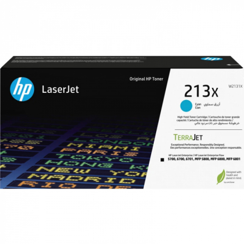 Лазерный картридж HP W2131X HP голубой 213X для HP LJ Ent SFP 5700, 6700, MFP 5800, 6800 (6000 стр)