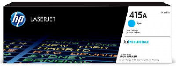 Оригинальный лазерный картридж HP W2031A LaserJet 415A, голубой, 2100 стр.