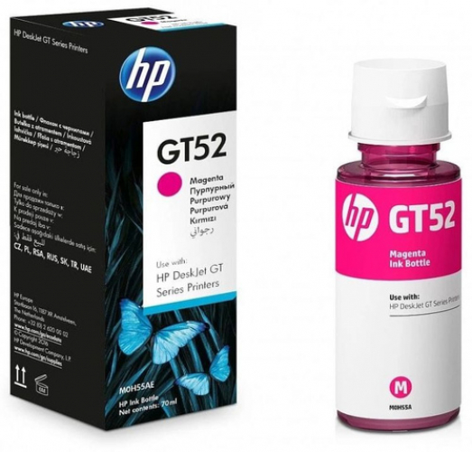 Оригинальная емкость с чернилами HP GT52, M0H55AE, совместимые товары HP DeskJet GT 5810 / 5820, пурпурная