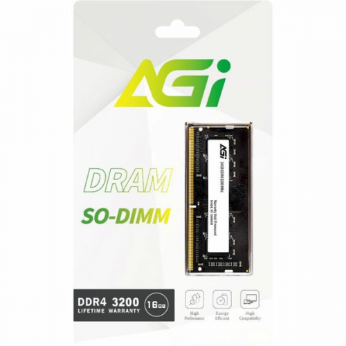 Модуль памяти для ноутбука AGI SO DIMM DDR4, 16Gb, 3200MHz, CL22, 1.2v, AGI320016SD138-ST ОЕМ (BULK)