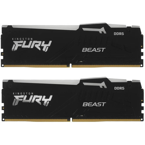 Набор модулей памяти Kingston Beast Black RGB 32 ГБ, DDR 5, 6400 МГц, 1.4 В, CL32, KF564C32BBEAK2-32