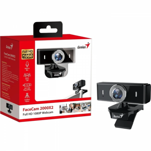 Веб-камера Genius FaceCam 2000X2 1920x1080, Full HD 1080p, 2MП,MIC 32200008400