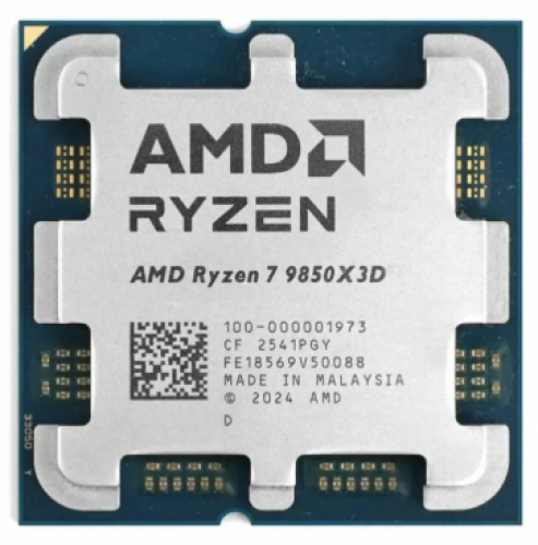 Процессор AMD Ryzen 7 9850X3D, AM5, 4.7GHz base 5.6GHz Turbo, 96Mb L3, 8C/16T, 100-000001973, TRAY