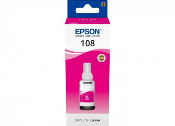 Контейнер с чернилами Epson C13T09C34A 108 EcoTank Magenta 70 ml