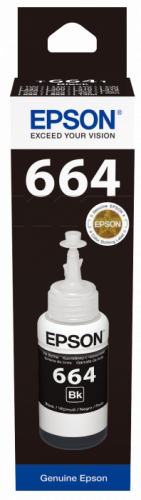 Контейнер с чернилами Epson C13T66414A L100/L200 Black ink bottle 70ml/ЖЕЛТАЯ НАКЛЕЙКА