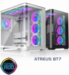 Корпус Raijintek ATREUS BT7, Midi-Tower, TG, 7x120mm ARGB, 2xUSB-A 3.0 + 1xUSB Type-C , E-ATX, ATX, mATX, mITX, Black