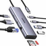 Конвертер Ugreen CM498 USB-C To HDMI+2*USB 3.2 A+ USB-C 3.2+SD/TF+PD 15531